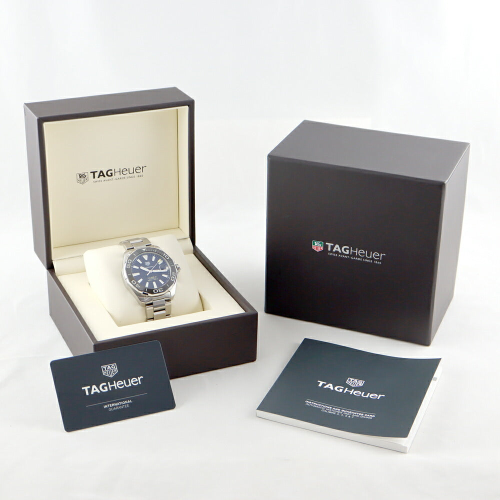 TAG Heuer タグホイヤー アクアレーサー キャリバー5 WAY201A BA0927 デイト 黒 ブラック SS ステンレス メンズ 自動巻き【6ヶ月保証】【腕時計】【中古】