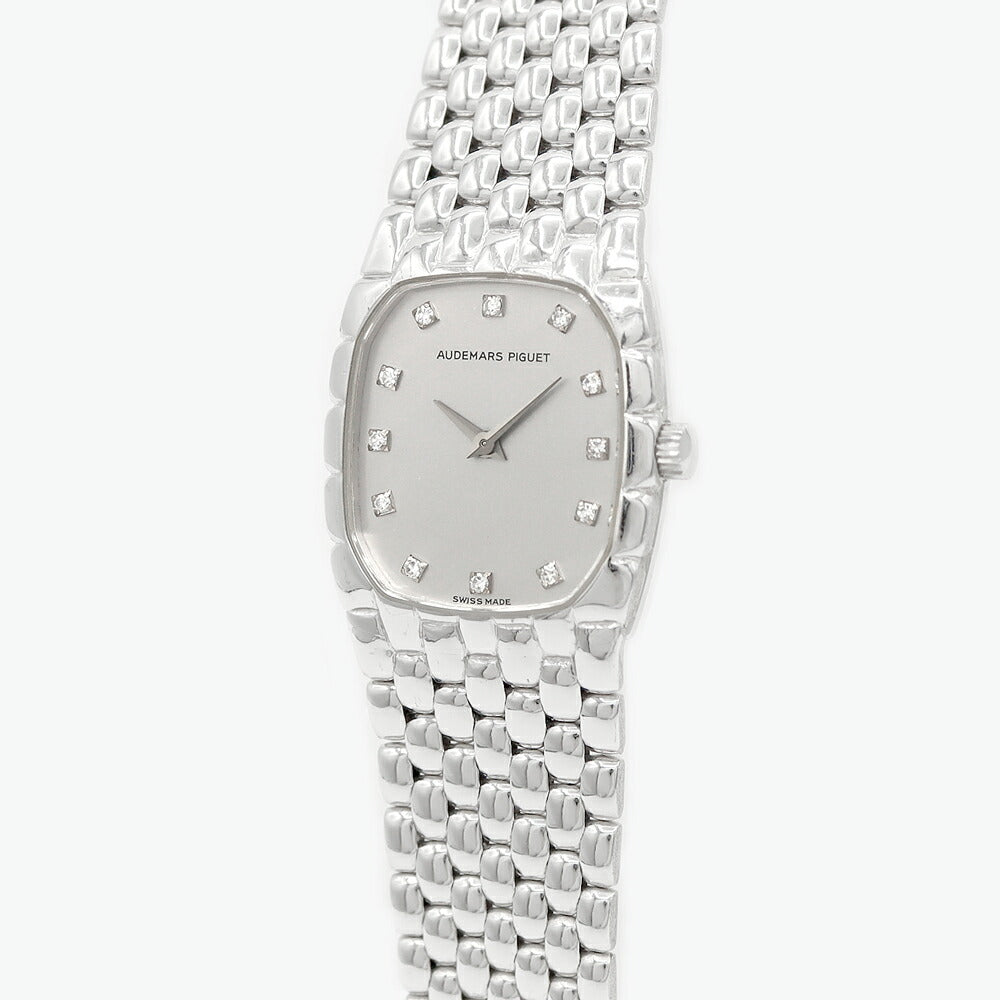 AUDEMARS PIGUET オーデマピゲ コブラ K18WG ホワイトゴールド 金無垢 純正ダイヤモンド 12Pダイヤ シルバー ボーイズ レディース 手巻き AP 【6ヶ月保証】【腕時計】【中古】