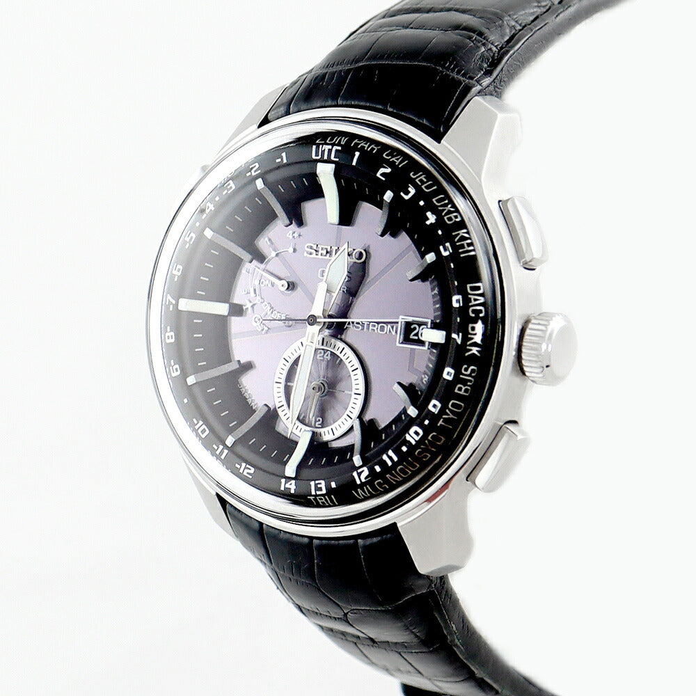 SEIKO Seiko Astron 7x52-0AK0 GPS Date Black Black SS Stainless Steel Genuine Belt Genuine Buckle Men's Solar Radio Radio