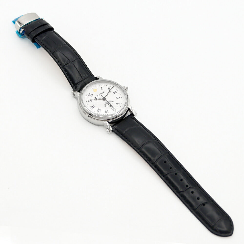 Ginza Muramatsu Watch Store Prince Prince Imperial Family Kikuhana Crest Power Reserve Power Reserve Back Skeleton Silver SS Stainless Steel Genuine Buckwheat Men Automatic Wind