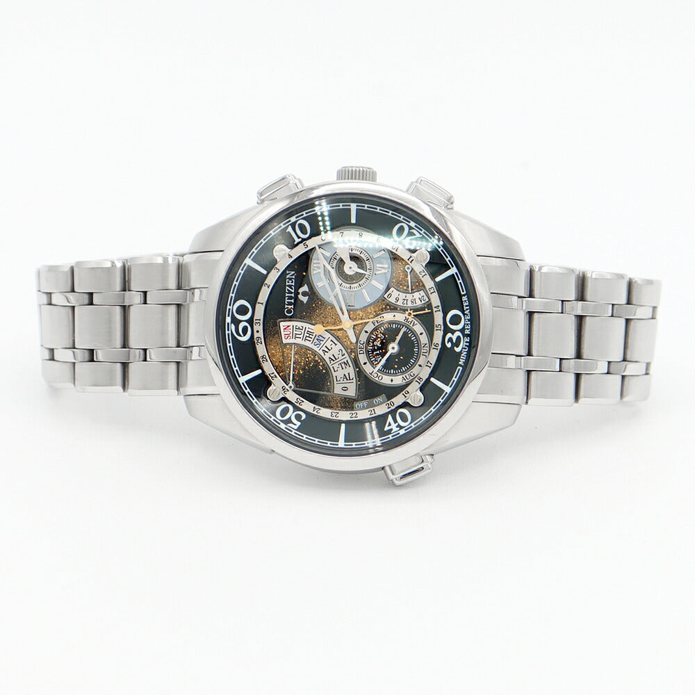 電池交換済 CITIZEN シチズン CAMPANOLA カンパノラ ミニッツリピーター 星宿 6765-T01993 パーペチュアルカレンダー SS ステンレス メンズ クォーツ【6ヶ月保証】【腕時計】【中古】