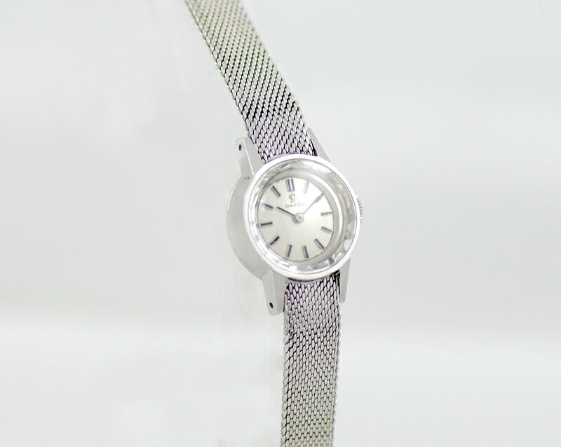 希少品 OMEGA オメガ 511.088 Cal.483 17石 カットガラス シルバー 文字盤 SS ステンレス レディース 手巻き アンティーク ヴィンテージ【腕時計】【中古】