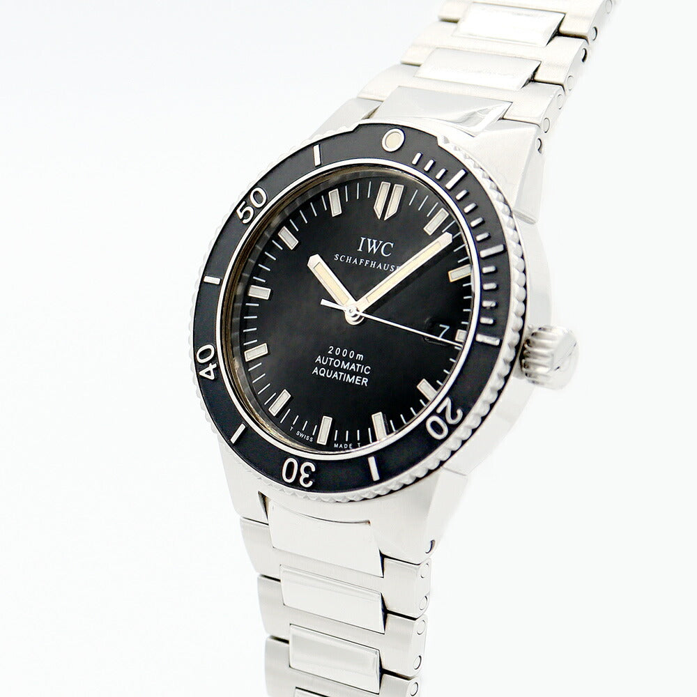 IWC インターナショナルウォッチカンパニー GST アクアタイマー IW353602 2000m防水 デイト 黒 ブラック SS ステンレス メンズ 自動巻き【6ヶ月保証】【腕時計】【中古】