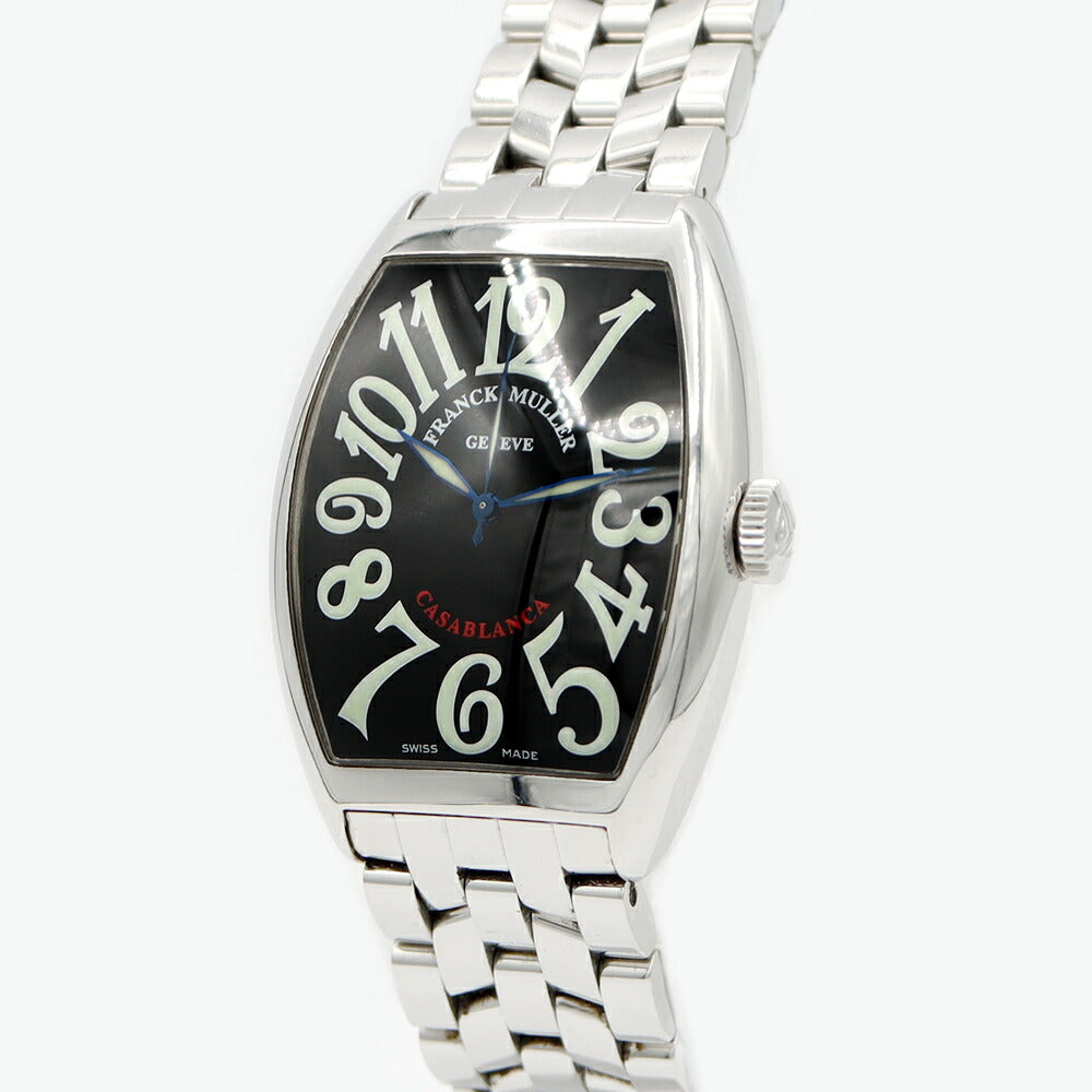 国内正規品 FRANCK MULLER フランクミュラー カサブランカ 6850 M CASA AC 黒 ブラック SS ステンレス メンズ 自動巻き【6ヶ月保証】【中古】【腕時計】