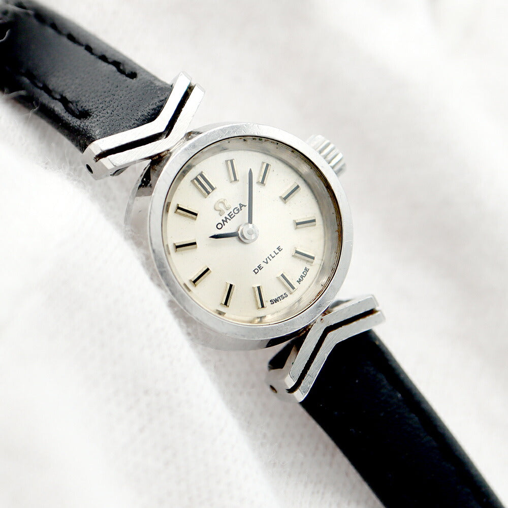 希少品 OMEGA オメガ DeVille デビル 511.366 Cal.485 17石 シルバー SS ステンレス レディース 手巻き アンティーク ヴィンテージ デヴィル【腕時計】【中古】