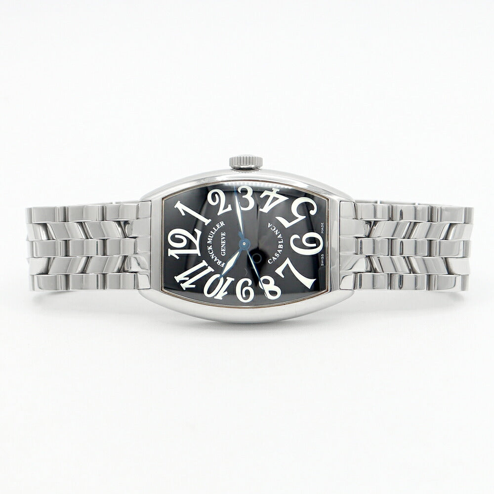 内部点検済 FRANCK MULLER フランクミュラー カサブランカ 5850 黒 ブラック SS ステンレス メンズ 自動巻き【6ヶ月保証】【中古】【腕時計】