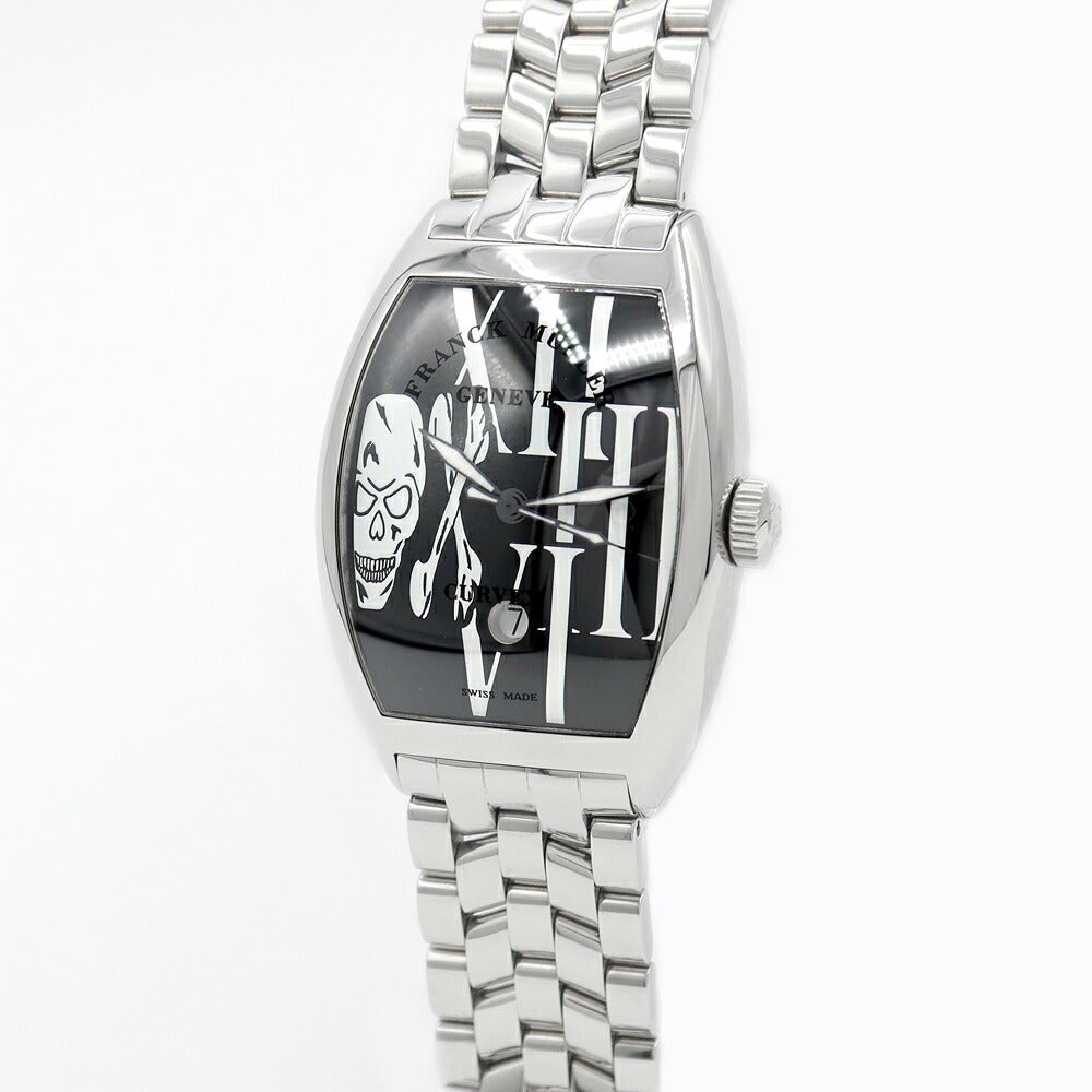 内部点検済 FRANCK MULLER フランクミュラー トノーカーベックス ゴシックアロンジェ 8880SC DT GOTH デイト 黒 ブラック SS ステンレス メンズ 自動巻き 【6ヶ月保証】【中古】【腕時計】