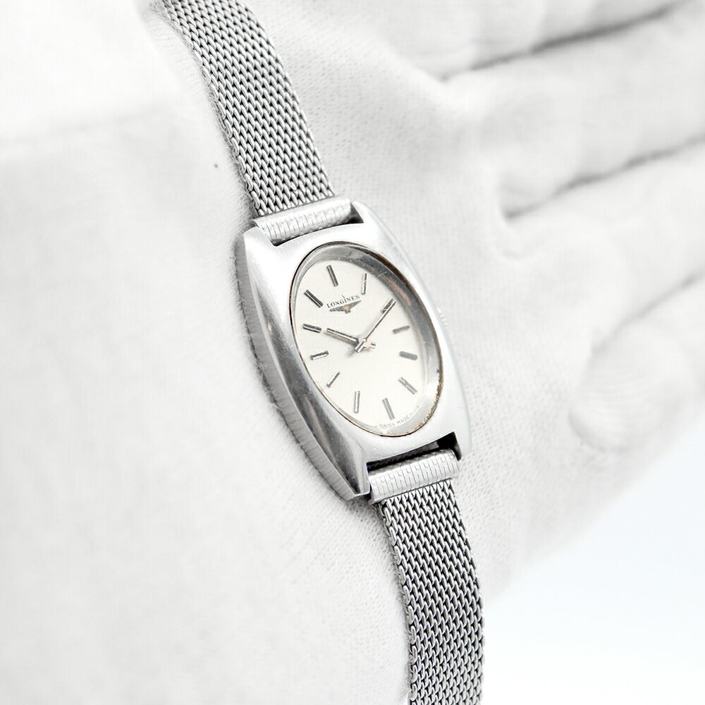 LONGINES ロンジン シルバー SS ステンレス レディース 手巻き アンティーク ヴィンテージ【腕時計】【中古】