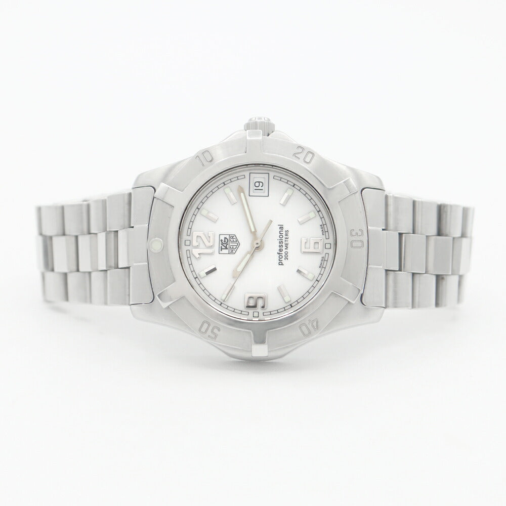 電池交換済 TAG Heuer タグホイヤー 2000 エクスクルーシブ WN1111 デイト 白 ホワイト SS ステンレス メンズ クォーツ【6ヶ月保証】【腕時計】【中古】