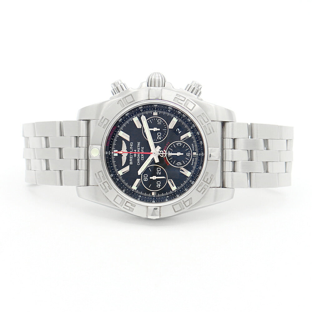 内部点検済 BREITLING ブライトリング クロノマット 44 フライングフィッシュ 特別モデル クロノグラフ AB0110 A010B08PA 500m防水 ブラック 黒 デイト SS ステンレス 自動巻き 【6ヶ月保証】【腕時計】【中古】