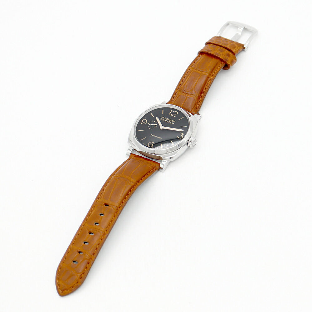 内部点検済 PANERAI ラジオミール 1940 3デイズ アッチャイオ PAM00572 スモールセコンド 黒 ブラック SS ステンレス 純正尾錠 メンズ 自動巻き【6ヶ月保証】【腕時計】【中古】