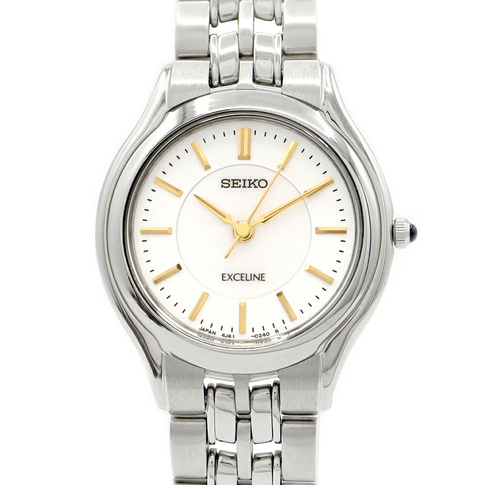 電池交換済 SEIKO セイコー エクセリーヌ SWDL099 4J41-0030 シルバー 白 ホワイト シェル SS ステンレス レディ –  IMPERIAL