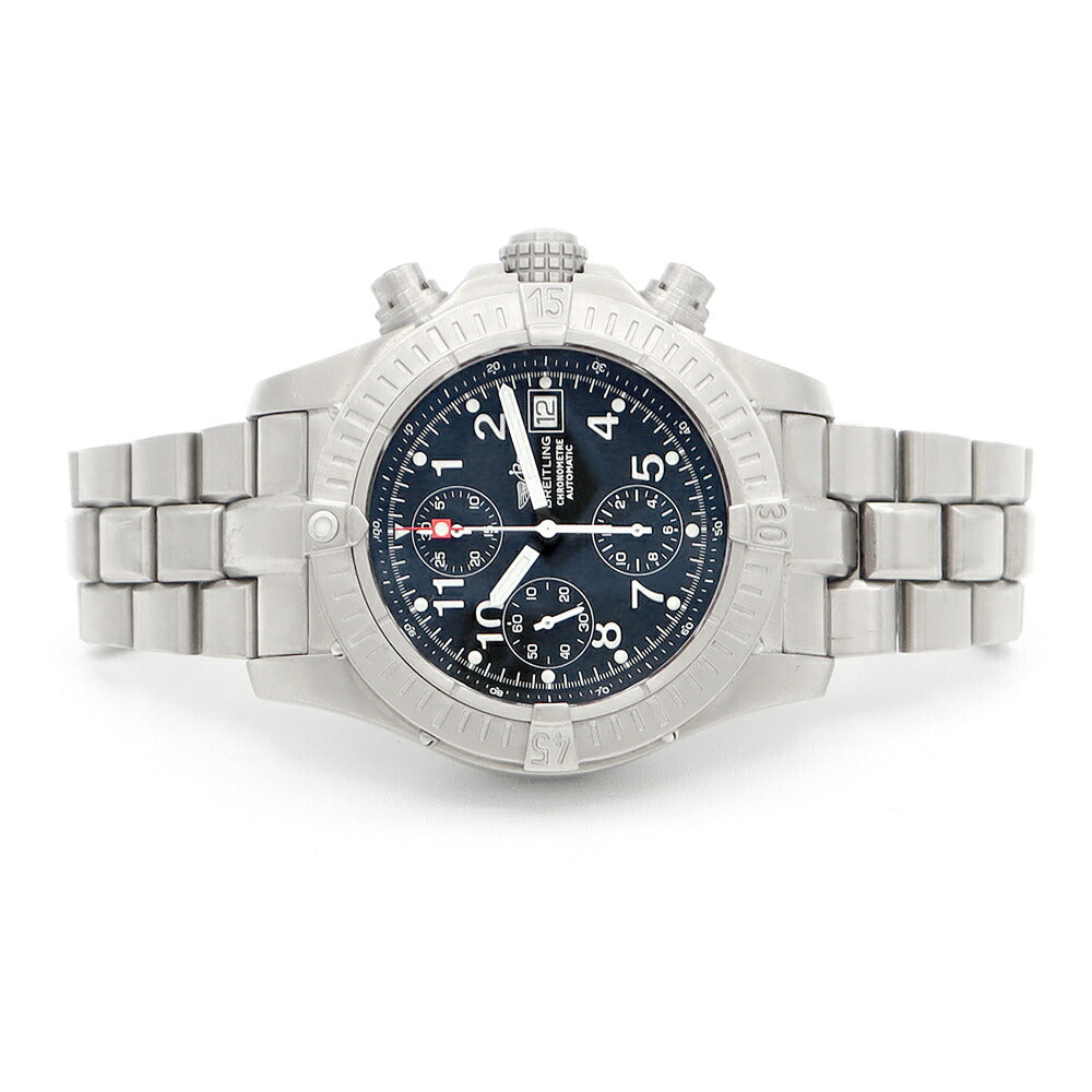 内部点検済 BREITLING ブライトリング クロノアベンジャー クロノグラフ E13360 E130B55PT デイト 300m防水 黒 ブラック チタン メンズ 自動巻き【6ヶ月保証】【腕時計】【中古】