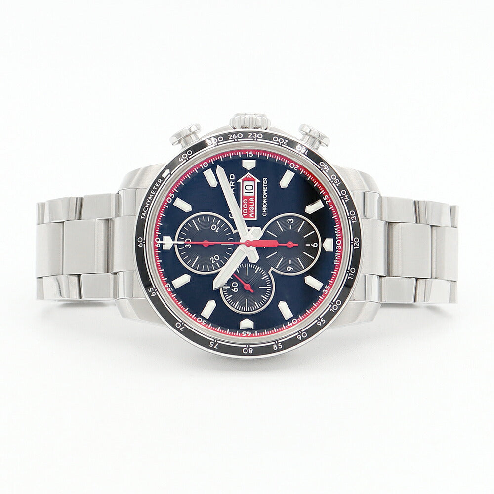 内部点検済 Chopard ショパール ミッレミリア GTS クロノグラフ 158571 3001 100m防水 デイト 黒 ブラック SS ステンレス メンズ 自動巻き【6ヶ月保証】【腕時計】【中古】