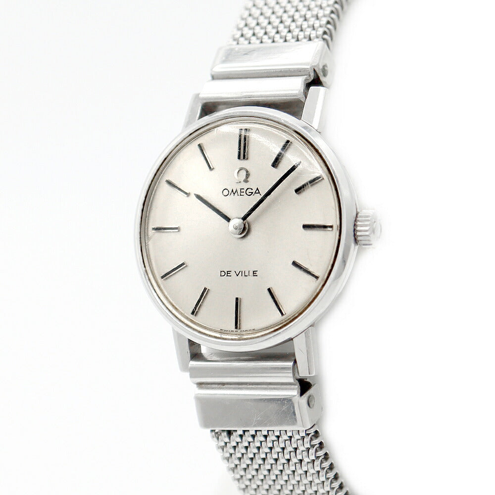 OMEGA オメガ DeVille デビル 511.386 Cal.620 17石 シルバー SS ステンレス レディース 手巻き デヴィル アンティーク ヴィンテージ【腕時計】【中古】