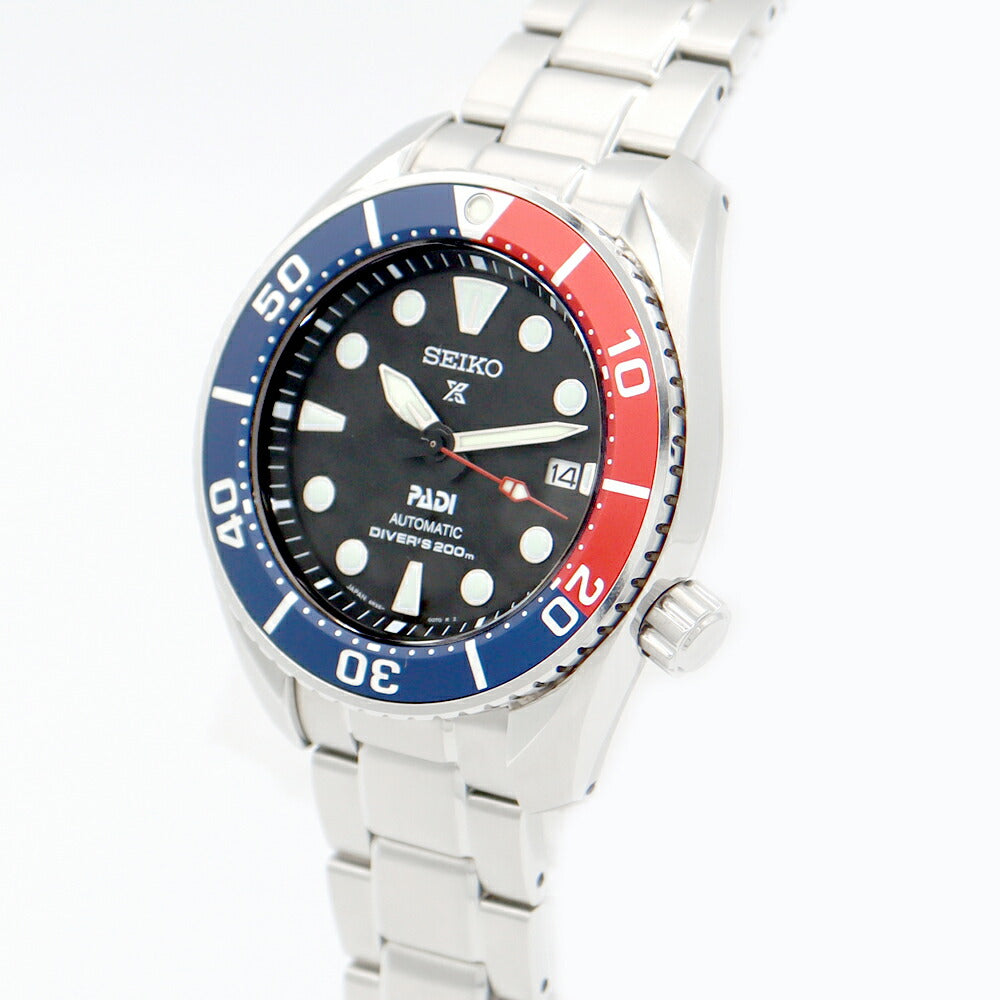 ほぼ新品 SEIKO セイコー プロスペックス ダイバースキューバ PADI SBDC121 6R35-00R0 デイト 200m防水 黒 ブラック SS ステンレス メンズ 自動巻き【6ヶ月保証】【腕時計】【中古】