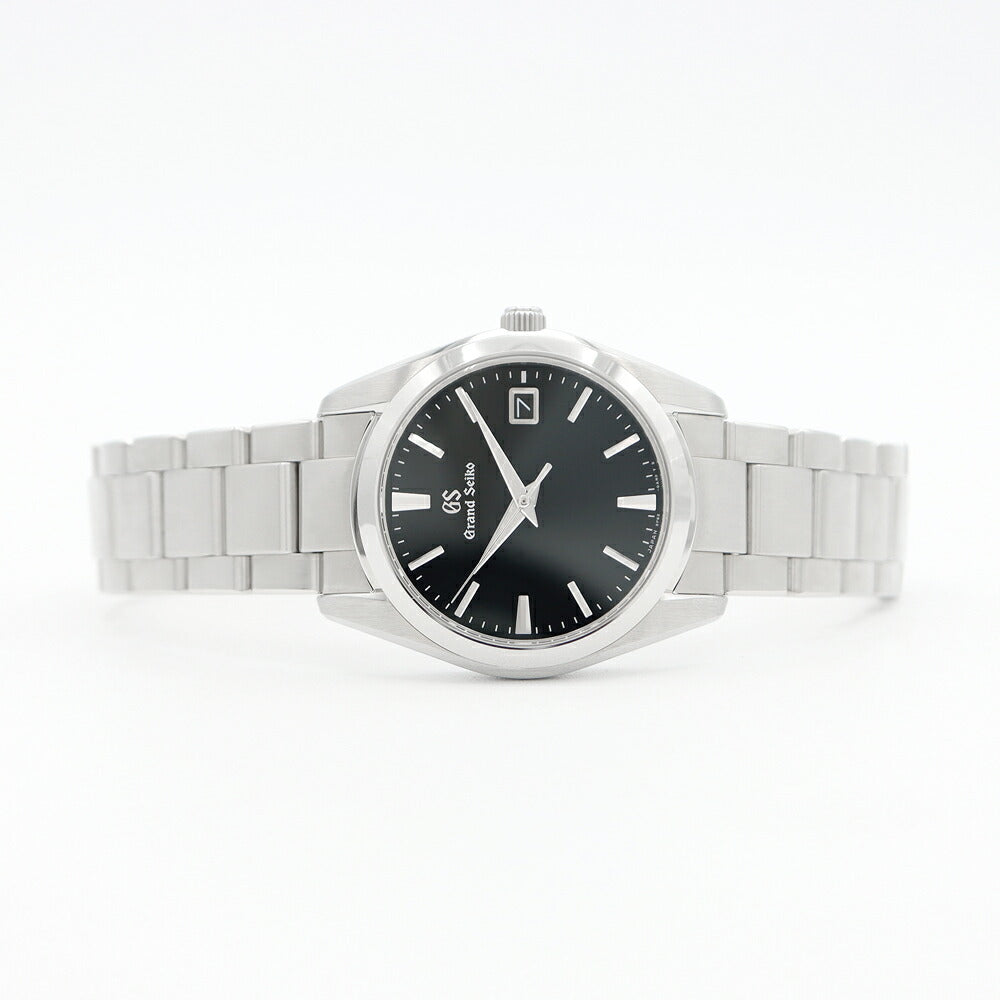 電池交換済 SEIKO セイコー GS グランドセイコー ヘリテージコレクション SBGX261 9F62-0AB0 100m防水 デイト 黒 ブラック SS ステンレス メンズ クォーツ【6ヶ月保証】【腕時計】【中古】