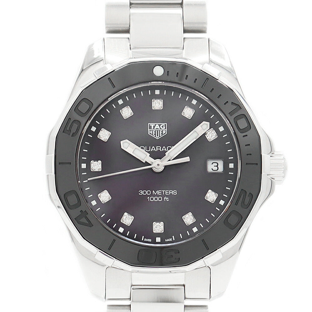 電池交換済 TAG Heuer タグホイヤー アクアレーサー WAY131M BA0748 300m防水 11Pダイヤ デイト 黒 ブラック –  IMPERIAL