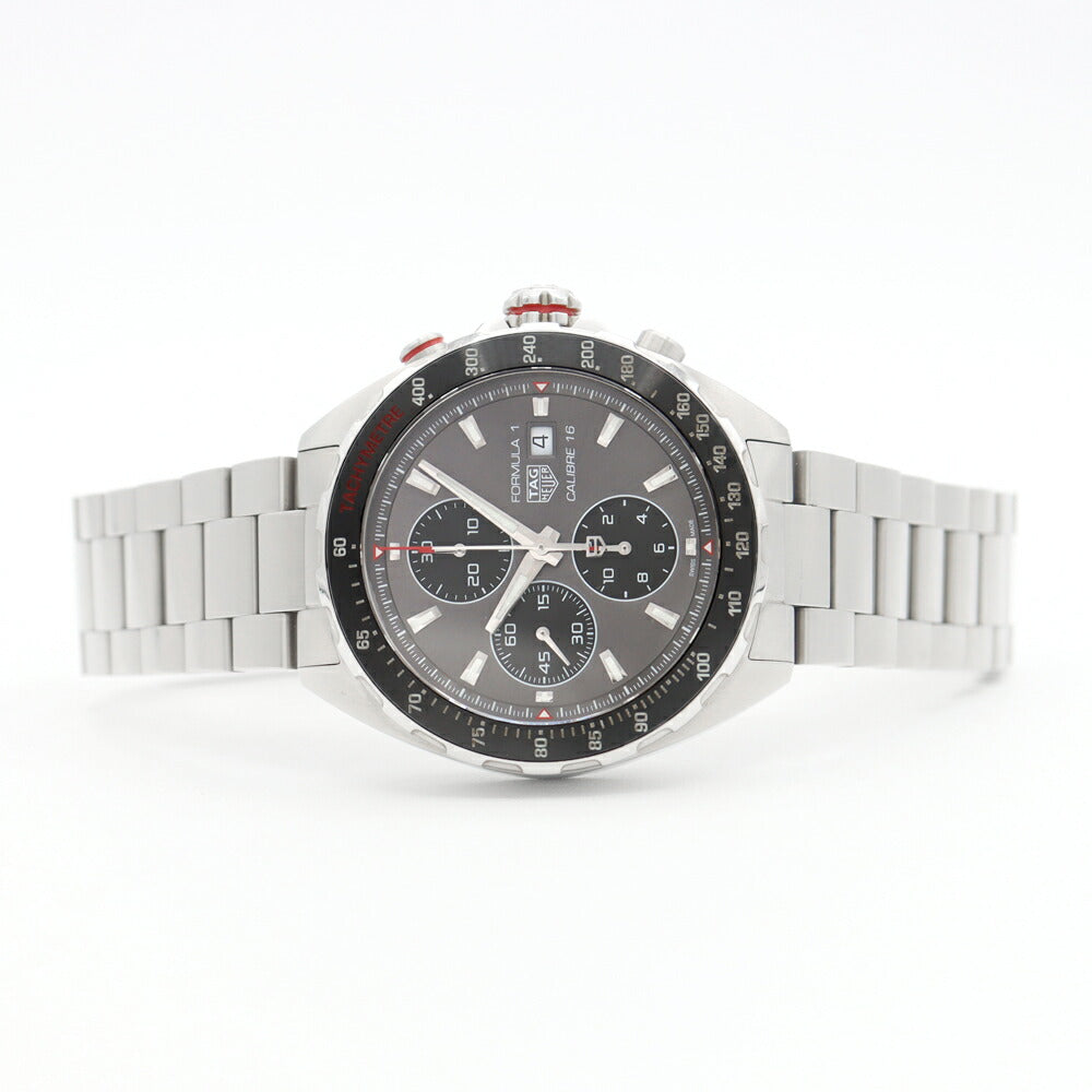 TAG Heuer タグホイヤー フォーミュラ1 クロノグラフ キャリバー16 CAZ2012 BA0876 200m防水 デイト グレー SS ステンレス メンズ 自動巻き【6ヶ月保証】【腕時計】【中古】