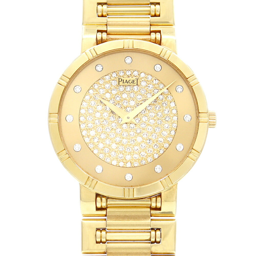 電池交換済 PIAGET ピアジェ ダンサー 84023K81N 12Pダイヤ パヴェダイヤモンド 金無垢 K18YG イエローゴールド メ –  IMPERIAL