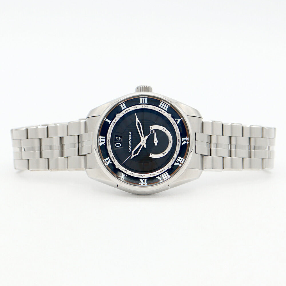内部点検済 CITIZEN シチズン CAMPANOLA カンパノラ メカニカルコレクション ラ ジューペレ Y513-T020437 NZ0000-58E ビッグデイト 30m防水 黒 ブラック SS ステンレス メンズ 自動巻き【6ヶ月保証】【腕時計】【中古】