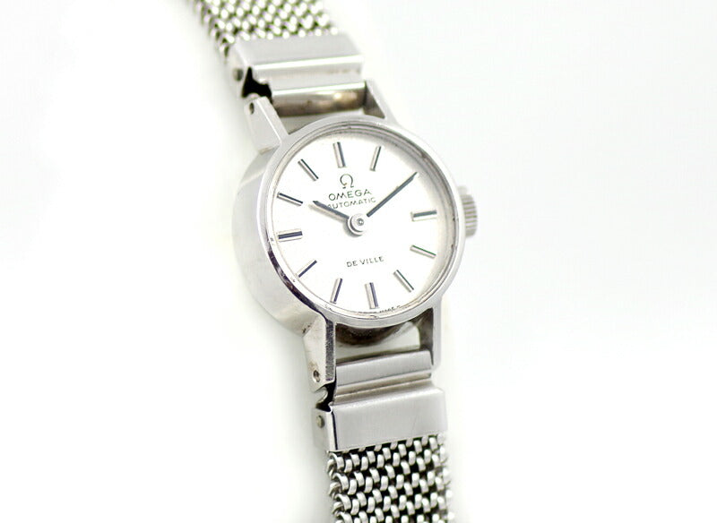 難有 OMEGA オメガ DeVille デビル 551.0057 Cal.661 24石 シルバー 文字盤 SS ステンレス レディース デヴィル 自動巻き アンティーク ヴィンテージ【腕時計】【中古】