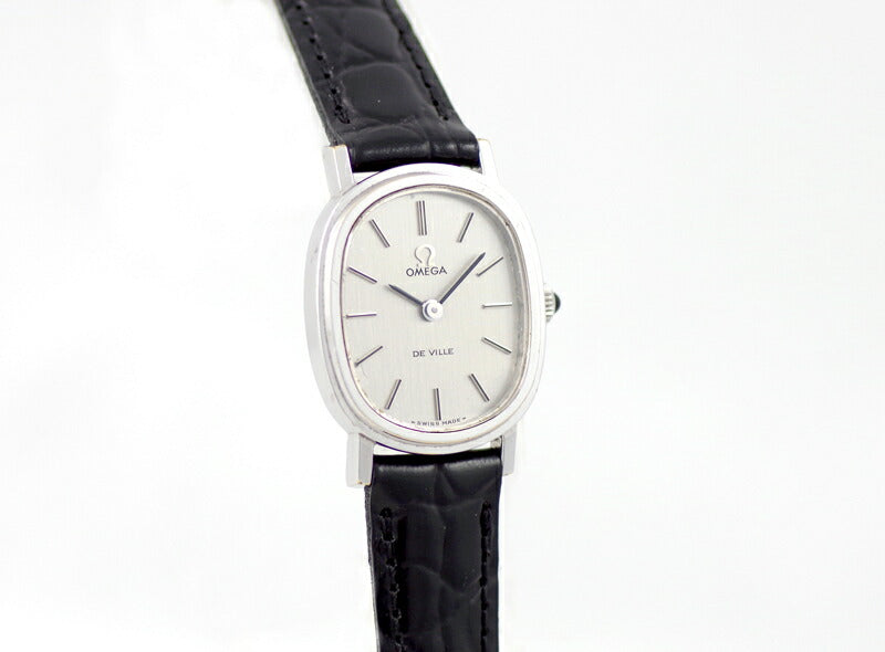 OMEGA オメガ DeVille デビル 511.0473 オーバル Cal.625 17石 シルバー 文字盤 SS ステンレス 純正尾錠 レディース デヴィル 手巻き アンティーク ヴィンテージ【腕時計】【中古】