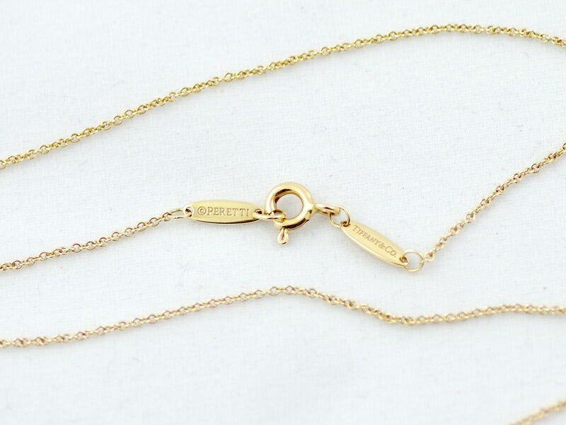 新品仕上げ済 TIFFANY&Co. ティファニー バイザヤード ダイヤモンド K18YG イエローゴールド 1粒ダイヤ ネックレス【ジュエリー】【中古】