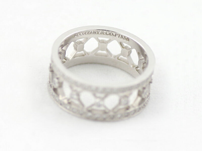 新品仕上げ済 TIFFANY&Co. ティファニー ヴォアール リング フルダイヤモンド PT950 プラチナ #53 13号 指輪【ジュエリー】【中古】