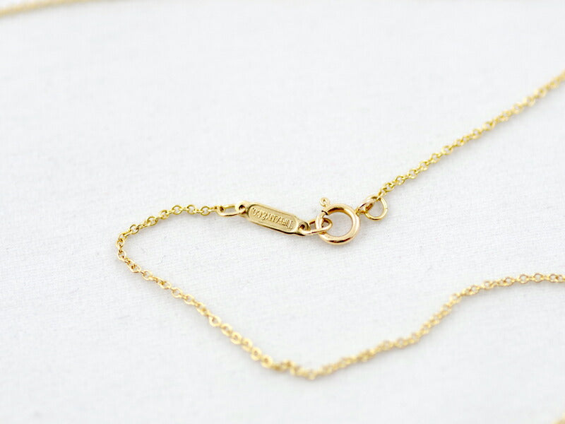 新品仕上げ済 TIFFANY&Co. ティファニー シグネチャー ダイヤモンド K18YG イエローゴールド ネックレス【ジュエリー】【中古】
