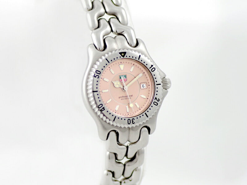 電池交換済 TAG Heuer タグホイヤー S/el セルシリーズ WG131D 200m防水 ピンク 文字盤 SS ステンレス レディース クォーツ【6ヶ月保証】【腕時計】【中古】