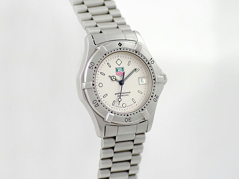 電池交換済 TAG Heuer タグホイヤー 2000シリーズ プロフェッショナル 962.213 200m防水 デイト グレー 文字盤 SS ステンレス メンズ クォーツ クォーツ【6ヶ月保証】【腕時計】【中古】