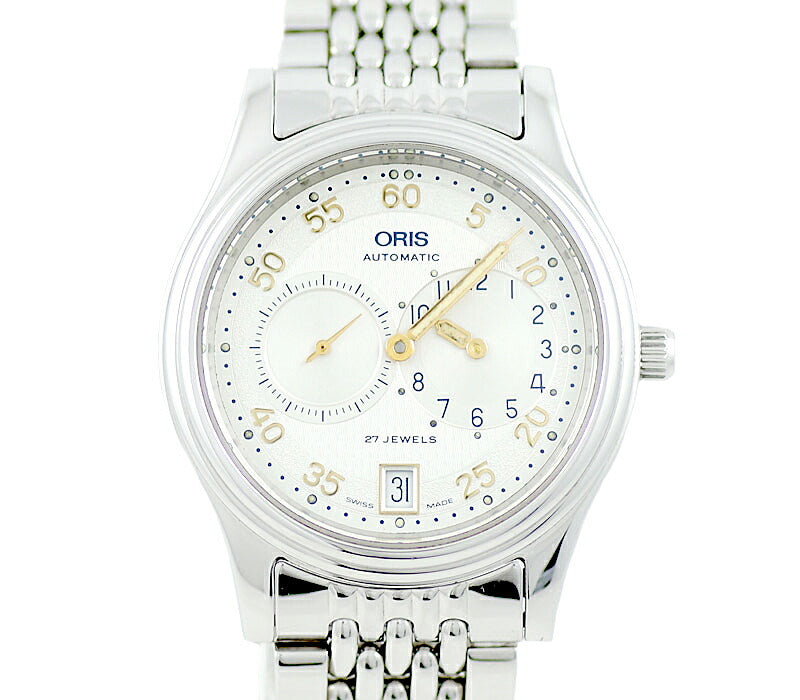 ORIS Oris Regulator Classic Date 7473 Back Skill Silver SS Stainless Men Automatic winding 3 months warranty Watch Used IMPERIAL