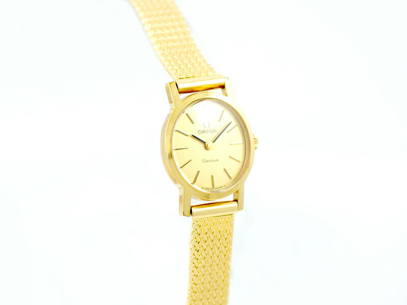 希少品 OMEGA オメガ Geneve ジュネーブ オーバル 511.0411 Cal.625 17石 YG イエローゴールド SS ステンレス レディース 手巻き アンティーク ヴィンテージ【腕時計】【中古】