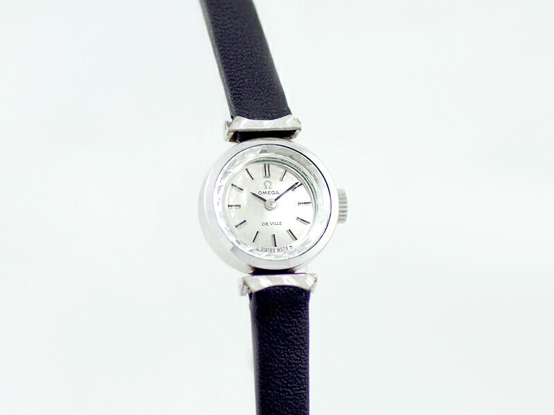 希少品 OMEGA オメガ 511.285 Cal.485 17石 カットガラス シルバー 純正尾錠 SS ステンレス レディース 手巻き アンティーク ヴィンテージ【腕時計】【中古】