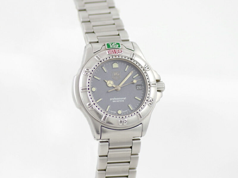 電池交換済 TAG Heuer タグホイヤー 999.213A プロフェッショナル 200m防水 グレー SS ステンレス ボーイズ メンズ クォーツ【6ヶ月保証】【腕時計】【中古】