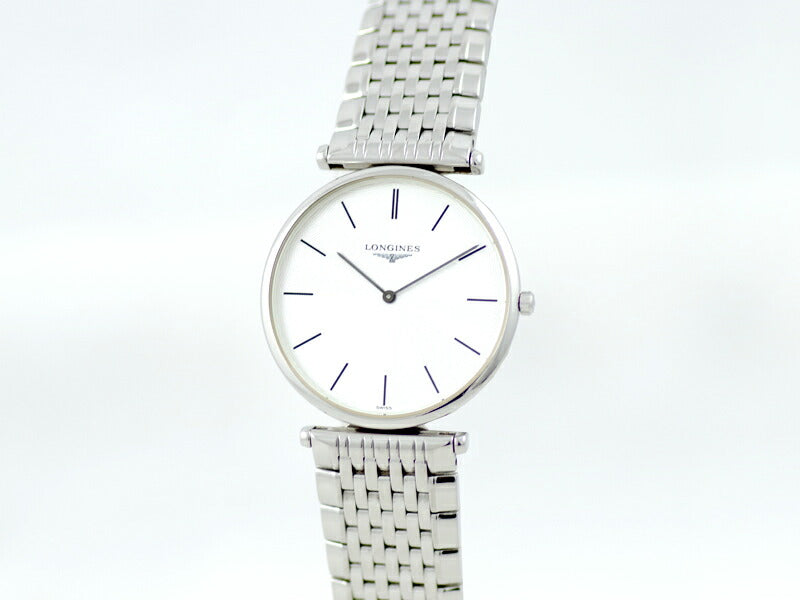 電池交換済 LONGINES ロンジン ラ グラン クラシック L4.709.4 シルバー SS ステンレス ボーイズ メンズ クォーツ グランド【6ヶ月保証】【腕時計】【中古】