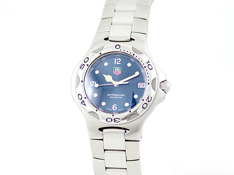 電池交換済 TAG Heuer タグホイヤー キリウム WL1113 200m防水 青 ネイビー ブルー SS ステンレス メンズ クォーツ【6ヶ月保証】【腕時計】【中古】