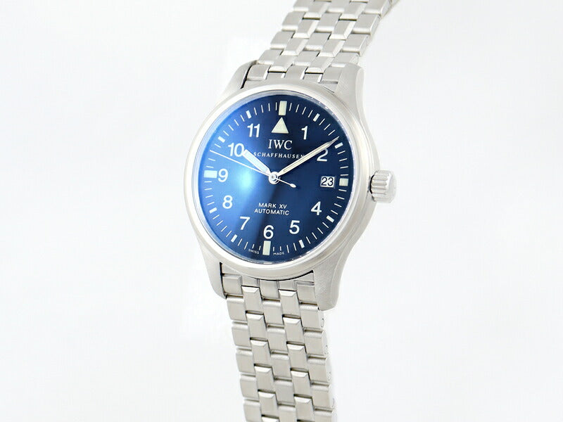 内部点検済み IWC インターナショナルウォッチカンパニー マークXV IW325307 デイト ブラック 黒 SS ステンレス メンズ 自動巻き マーク15【6ヶ月保証】【腕時計】【中古】