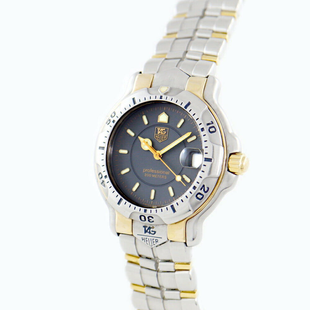 TAG Heuer タグホイヤー プロフェッショナル 200 WH1152 デイト 200m防水 グレー YG イエローゴールド SS ステンレス コンビ メンズ クォーツ【6ヶ月保証】【腕時計】【中古】