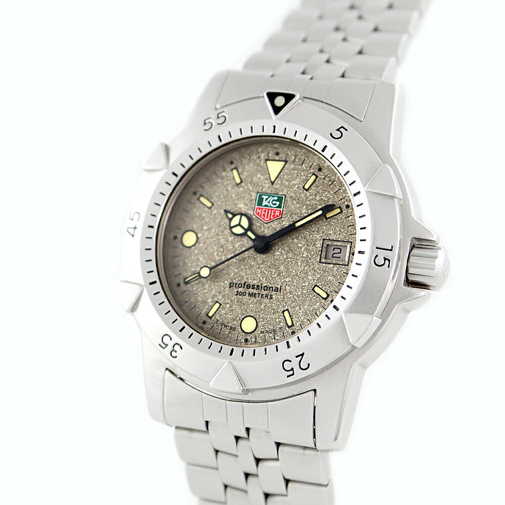 TAG Heuer タグホイヤー プロフェッショナル 200 959.713G-2 デイト 200m防水 グレー SS ステンレス メンズ クォーツ【6ヶ月保証】【腕時計】【中古】