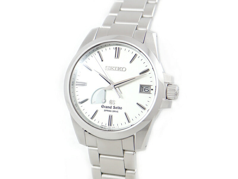 SEIKO セイコー グランドセイコー スプリングドライブ パワーリザーブ デイト 9R65-0AG0 SBGA015 ライトスチールブルー SS ステンレス メンズ 自動巻き【腕時計】【中古】