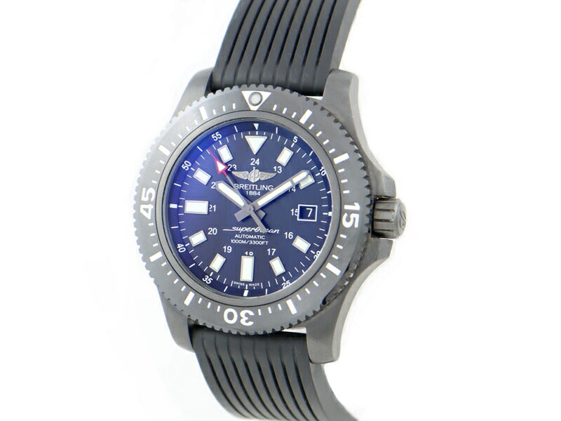 内部点検済 BREITLING ブライトリング コルト スーパーオーシャン44 スペシャル M17393 M192B92VR デイト 黒 ブラック SS ステンレス 純正ラバーベルト 純正バックル 自動巻き【6ヶ月保証】【腕時計】【中古】