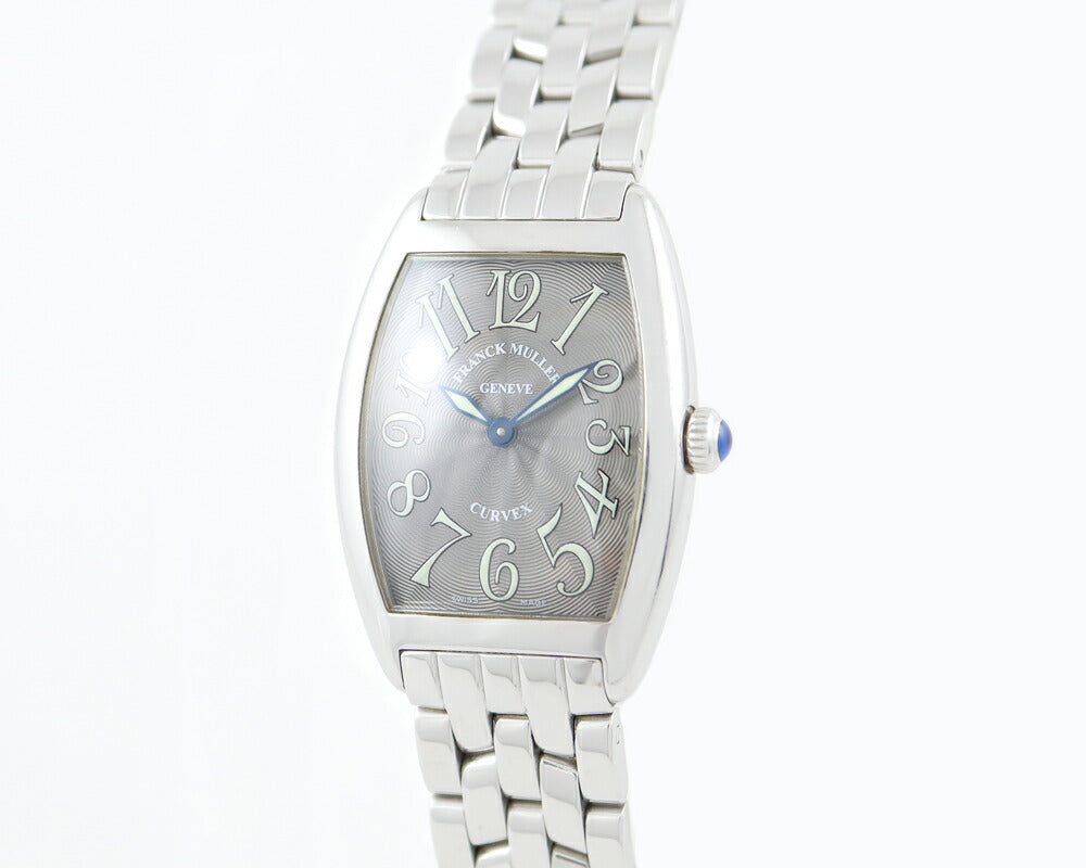 電池交換済 FRANCK MULLER フランクミュラー トノーカーベックス 1752QZ グレーギョーシェ SS ステンレス レディース クォーツ 【6ヶ月保証】【中古】【腕時計】
