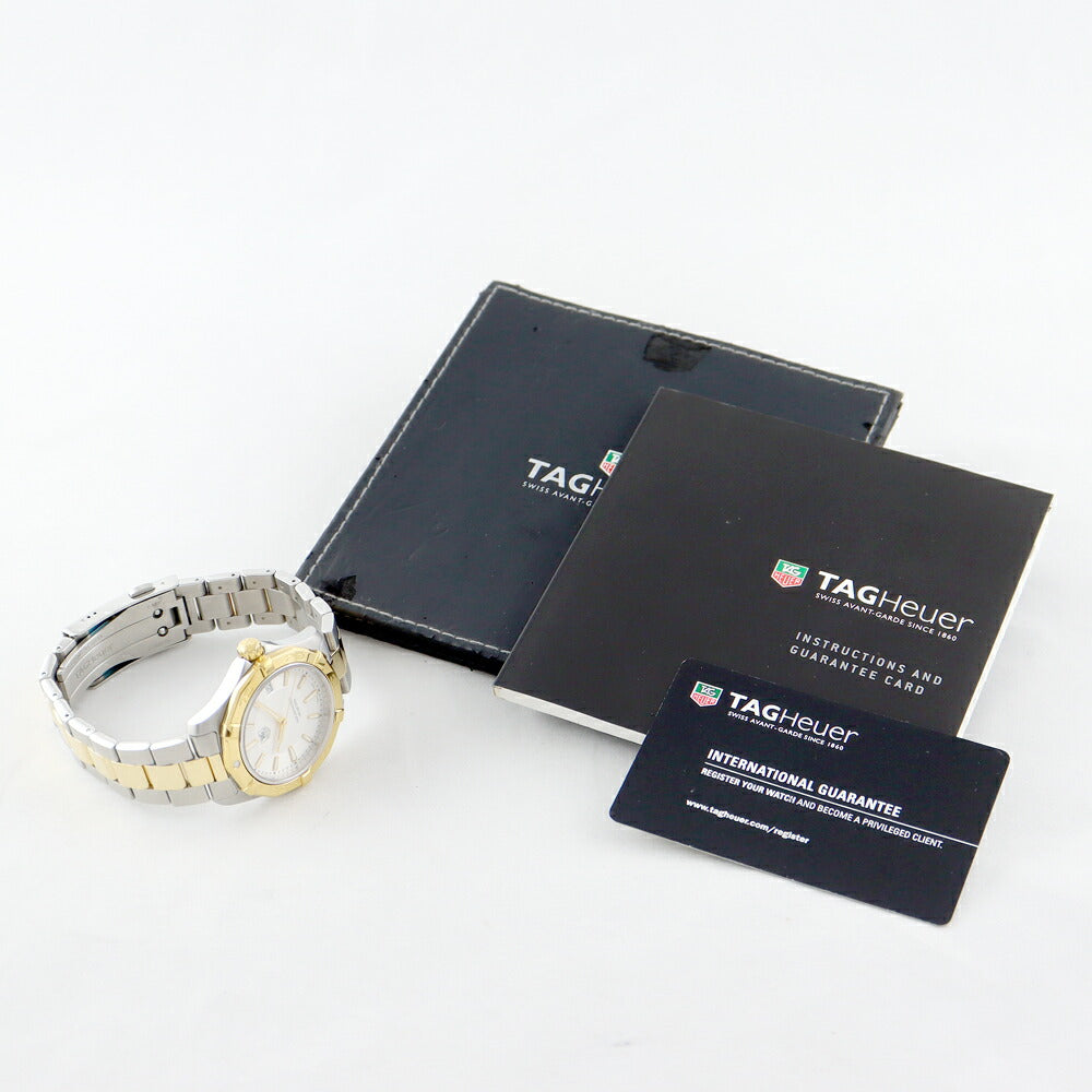 ☆Battery replacement TAG HEUER Tag Hoier Aqua Racer Combination WAP1120 BB0832 Date 300m Waterproof Silver YG Yellow Gold SS Stainless Steel Men's Quartz
