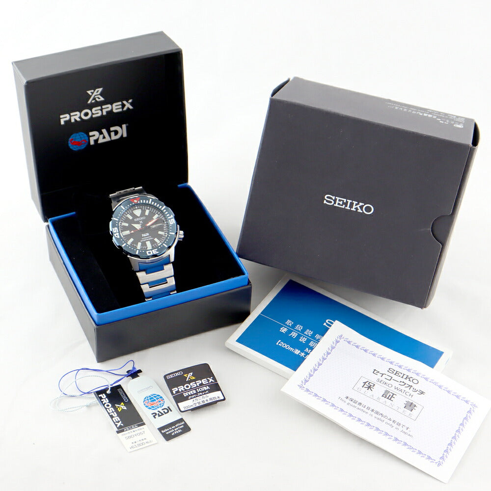 SEIKO セイコー プロスペックス PADI 4R36-07N0 SBDY057 デイト 200m防水 黒 ブラック SS ステンレス メンズ 自動巻き【6ヶ月保証】【腕時計】【中古】