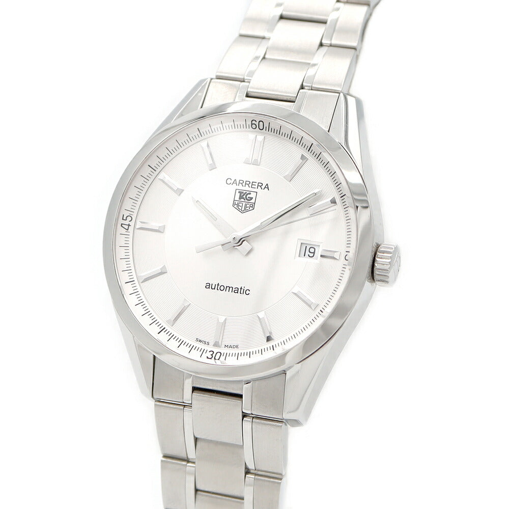 TAG Heuer タグホイヤー カレラ キャリバー5 WV211A B0787 デイト シルバー SS ステンレス メンズ 自動巻き【6ヶ月保証】【腕時計】【中古】