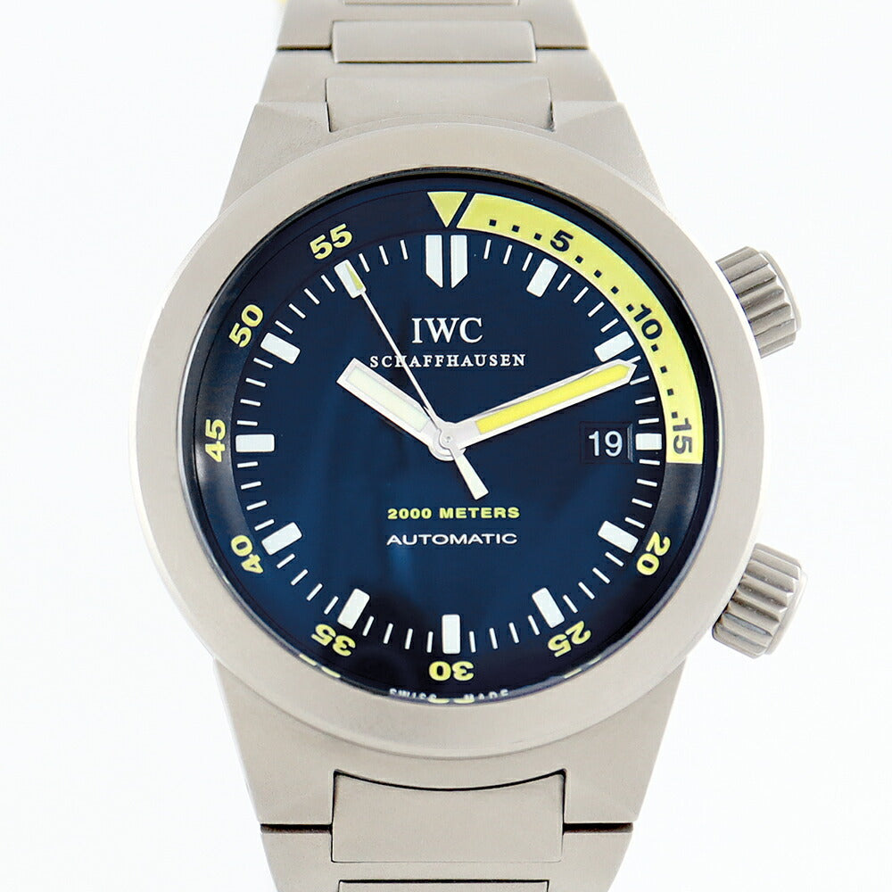 IWC インターナショナルウォッチカンパニー アクアタイマー 2000 IW353803 デイト ダイバー 2000m防水 ブラック 黒 チ –  IMPERIAL