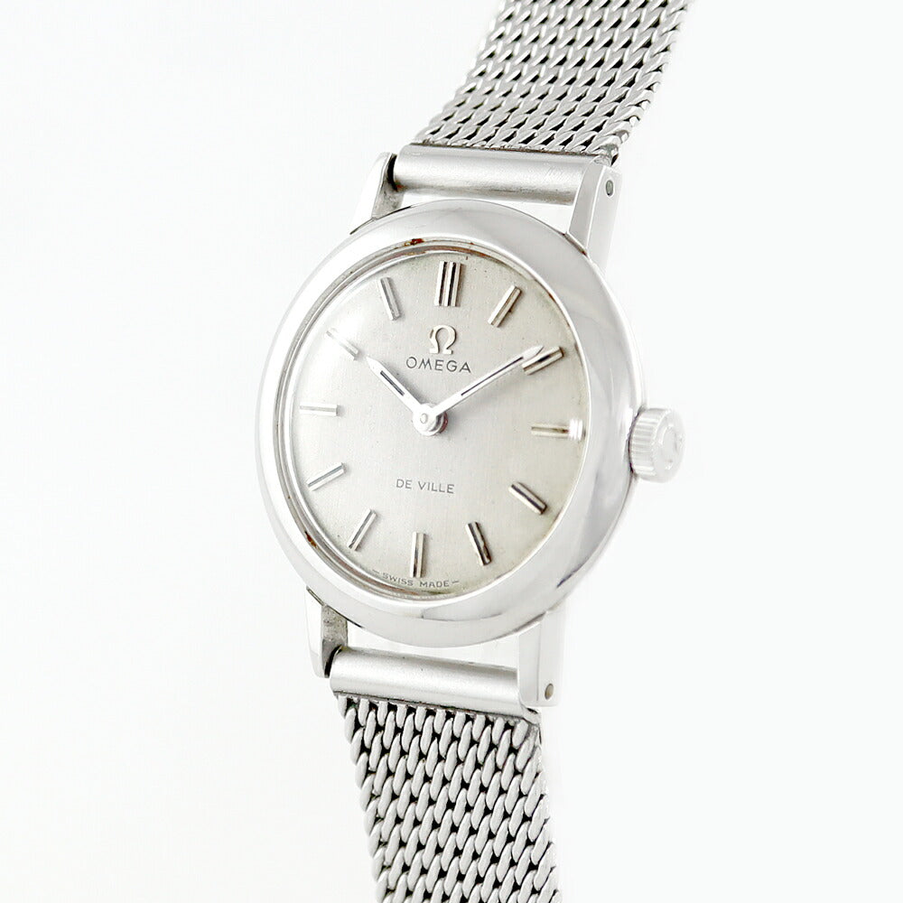 希少品 OMEGA オメガ DeVille デビル 511.262 Cal.620 17石 シルバー 純正ブレス SS ステンレス レディース ボーイズ 手巻き デヴィル アンティーク ヴィンテージ【腕時計】【中古】