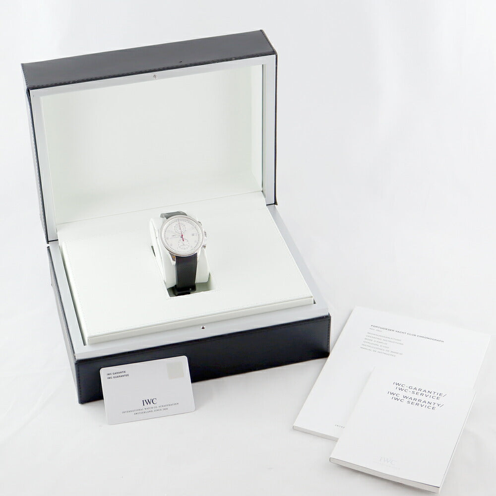 内部点検済 IWC インターナショナルウォッチカンパニー ポルトギーゼ ヨットクラブ クロノグラフ IW390211 デイト シルバー SS ステンレス メンズ 自動巻き 【6ヶ月保証】【腕時計】【中古】